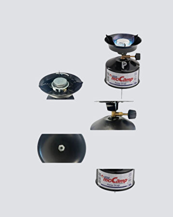 Kompakt Kamp Ocağı Seti Gaz Tüplü Ayarlanabilir Alevli 400g Hafif Tasarım