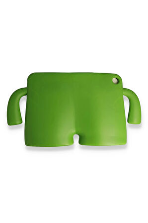 Samsung Galaxy Tab A7 10.4 Kılıf Karakter Tablet Silikon - Yeşil-(5796)