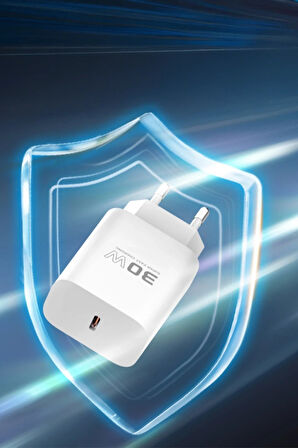 C87C 30W Type-C Çıkışlı Ekstra DL50 1M Type-C to Lightning Kablolu PD Şarj Cih