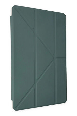 Xiaomi Redmi Pad SE Kılıf Kalemlikli Mars Tablet Kılıfı - Koyu Yeşil-(5796)