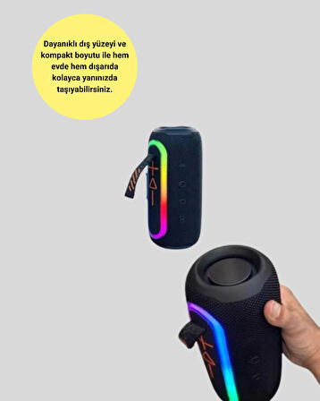 Renkli LED Işıklı Kablosuz Hoparlör IP67 Sertifikalı
