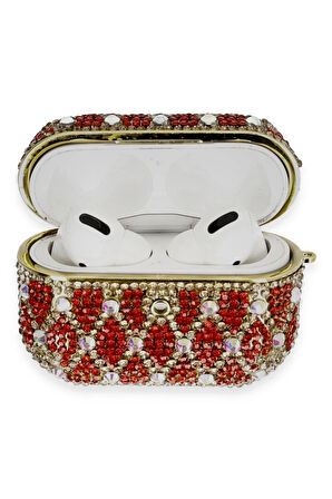 Airpods Pro 2 (2.nesil) Klor Taşlı Kılıf - Desen 1-(5796)