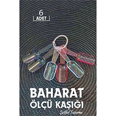 HSNET 6 lı Şeffaf Baharat Kaşığı Camino Design