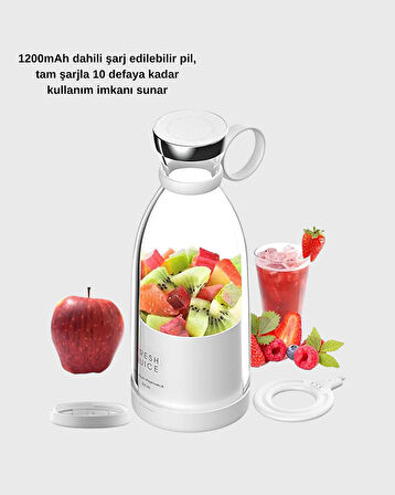 USB Şarjlı Kablosuz Blender – Taşınabilir Kompakt ve Çevre Dostu Meyve Sıkı