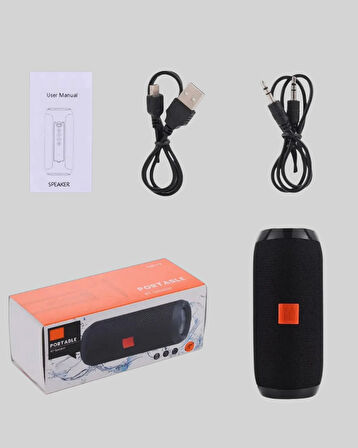 Kablosuz Hoparlör 12 Saat Çalma Süresi USB AUX TF Kart Destekli