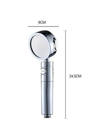 Sağlam Metal Hortum Bağlantılı 360° Hareketli Duş Başlığı