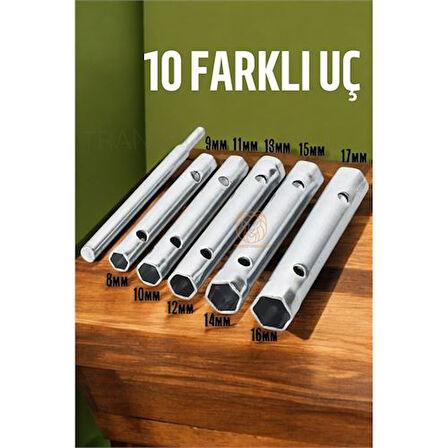 HSNET Tork Lokma Seti Boru Kovan Tip Anahtar Seti Buji Anahtarı