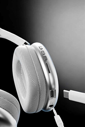 P9 Air Max Kablosuz 5.0 Mikrofonlu Bluetooth Kulaklık Beyaz Yüksek Ses Kaliteli