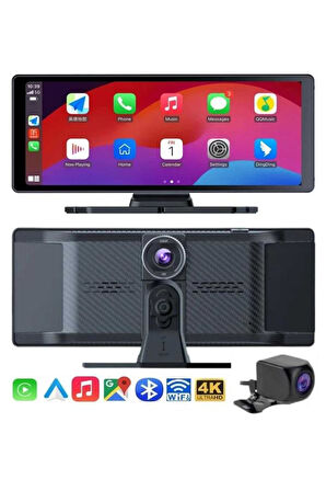 4K Ultra Araç İçi Ön ve Arka Kameralı Ekran HD 2 Kameralı Torpido Üstü Araç