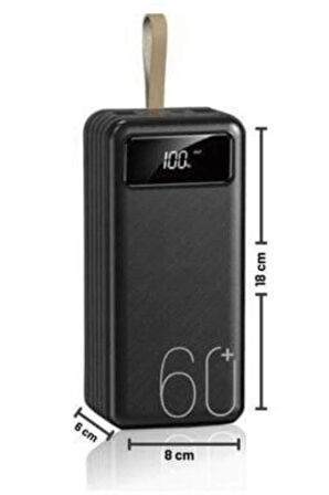 Powerbank Yüksek Kapasiteli 60.000 Mah Hızlı Şarj Şarj Özellikli Batarya