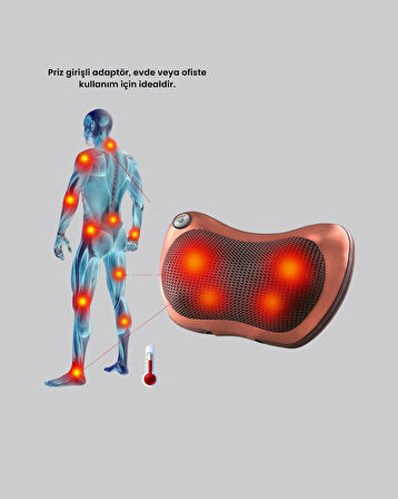 Taşınabilir Yoğurma Masaj Cihazı Boyun Bel Sırt Ayak