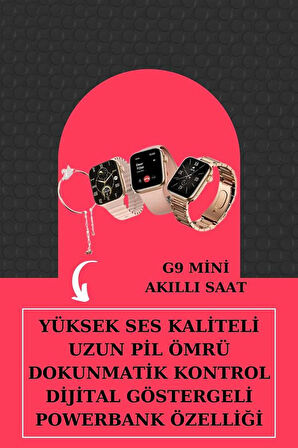 Aksesuar Hediyeli Akıllı Saat ve Dijital Göstergeli Powerbankli Bluetooth Kulakl?
