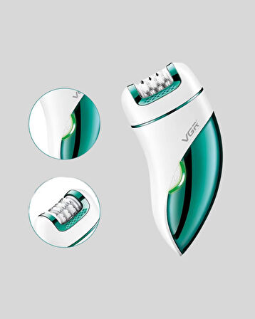 3'ü 1 Arada Epilatör Su Geçirmez Metal Başlıklı LED Işıklı 90 Dakika Şarjl