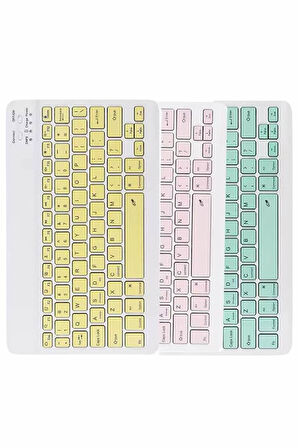 Bluetooth Şarj Edilebilir Mini Q Klavye Kablosuz Taşınabilir