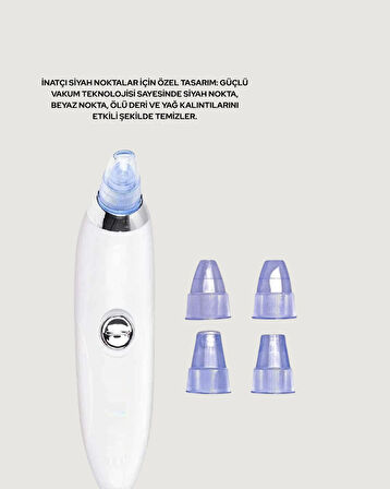 Gözenek Açıcı Buhar Etkili Vakumlu Siyah Nokta Temizleyici – Farklı Cilt Tipl