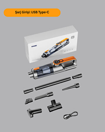 Mini El Süpürgesi Çok Başlıklı Kablosuz Vakum Güçlü Emiş Numaratör Hediye