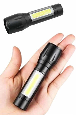 EL Feneri Uzun Menzilli Usb Şarj Edilebilir Kamp Lambası