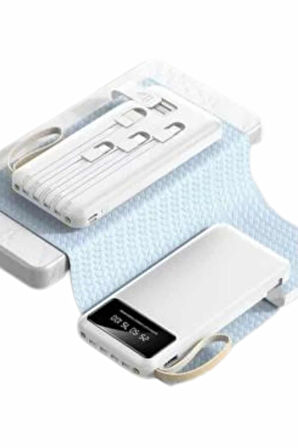 Powerbank Şarj Cihazı 4 Çıkışlı 20.000 MAH Powerbank Taşınabilir Çoklu Gir