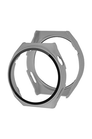 Huawei Watch GT3 Pro 46mm Dota Camlı Kasa Ekran Koruyucu - Uzay Grisi-(5796)