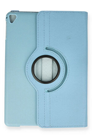iPad 9.7 (2018) Kılıf 360 Tablet Deri Kılıf - Turkuaz-(5796)