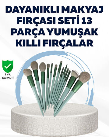Profesyonel Kullanıma Uygun 13 Parça Makyaj Fırçası Takımı Fiber Kıllı