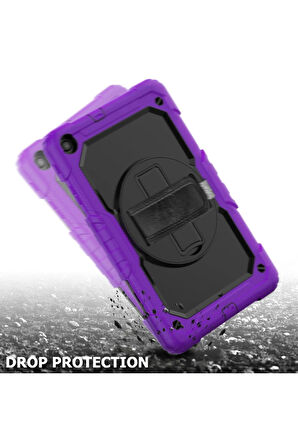 Samsung Galaxy T510 Tab A 10.1 Kılıf Pars Tablet Kapak - Mor-(5796)