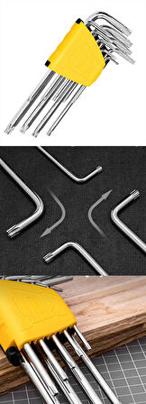 HSNET Yıldız Torx Combination 9 Parça Alyan Seti