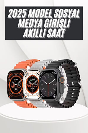 Yeni Nesil Akıllı Saat Uyku ve Sağlık Takibi Titeşimli Sesli Arama Mesaj ve Bil