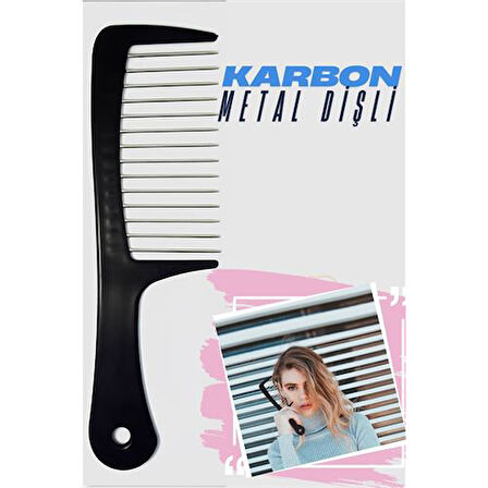 HSNET Metal Dişli Masaj Etkili Saç Açma Tarağı