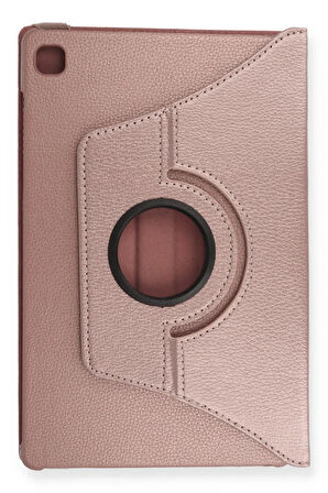 Samsung Galaxy Tab A7 10.4 Kılıf 360 Tablet Deri Kılıf - Rose Gold-(5796)
