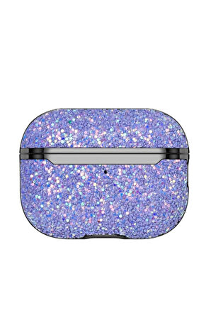 Airpods 2 (2.nesil) Bright Simli Airpods Kapak - Derin Mor-(5796)