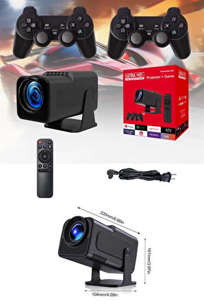 Projektör Siyah Android Taşınabilir Sinema Projeksiyon Wifi Destekli En Güncel S