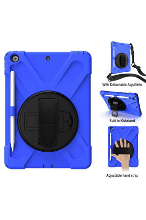 iPad Air 3 10.5 Kılıf Amazing Tablet Kapak - Mavi-(5796)