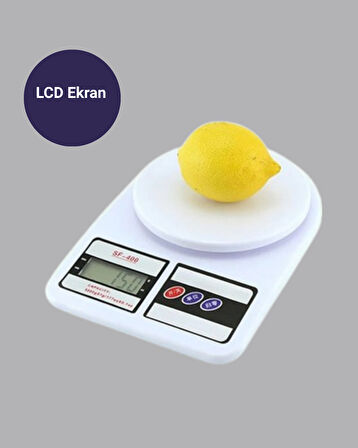 LCD Ekranlı Hassas Dijital Mutfak Terazisi – 5kg Kapasite 1g Hassasiyet