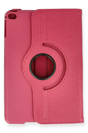 iPad Mini 4 Kılıf 360 Tablet Deri Kılıf - Pembe-(5796)