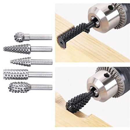 HSNET Ahşap Oyma Törpü Seti Tungsten