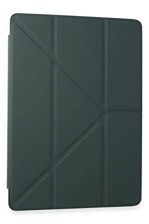 Samsung Galaxy T870 Tab S7 11 Kılıf Kalemlikli Mars Tablet Kılıfı - Koyu Yeşil