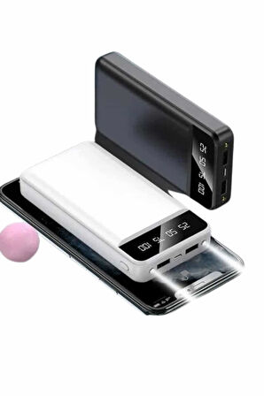 4 Çıkışlı 20.000 Mah Powerbank Uzun Pil Ömürlü Taşınabilir