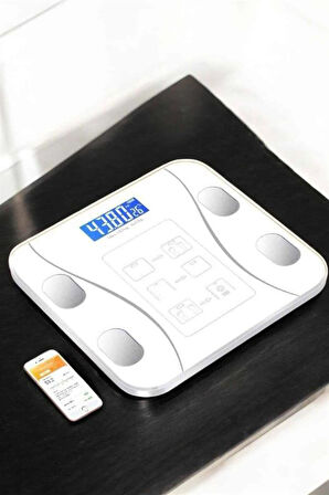 Tartı Baskül Dijital Elektronik Tartı Vücut Analiz Wifi Akıllı Yağ Ölçer