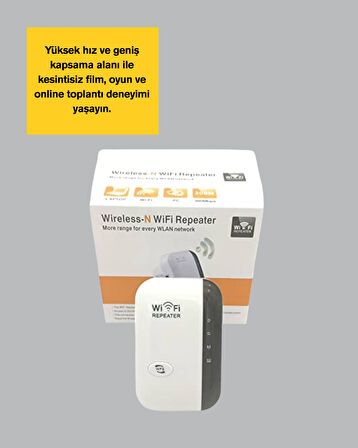 2.4GHz WiFi Tekrarlayıcı Router – WPS Destekli Kablosuz Ağ Genişletici