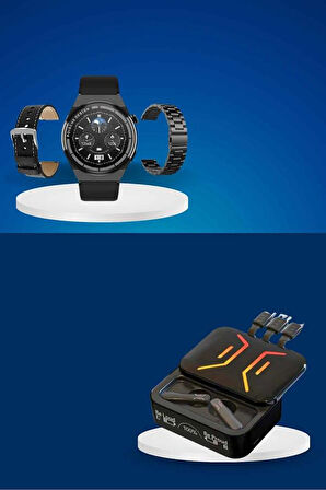 Dijital Göstergeli Bluetooth Kulaklık ve Bildirim Görebilen Akıllı Saat Alarm v