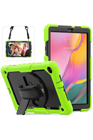 Samsung Galaxy T510 Tab A 10.1 Kılıf Pars Tablet Kapak - Yeşil-(5796)