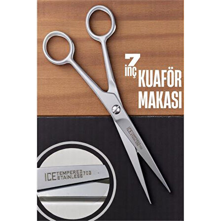 HSNET Ice Tempered 702 Berber Kuaför Makası Saç Kesim Makası Bıyık Sakal Makas