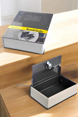 Gizli Kasa İngilizce Sözlüğü Kitap Görünümlü Anahtarlı Gizli Mini Çelik K