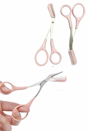 Profesyonel Taraklı Kaş Usturası ve Kaş Makası Bıyık Alma Kaş Usturası