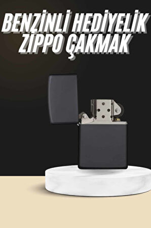 Erkeklere Özel Hediyelik Eşya Zippo Metalik Benzinli Çakmak Doldurulabilir