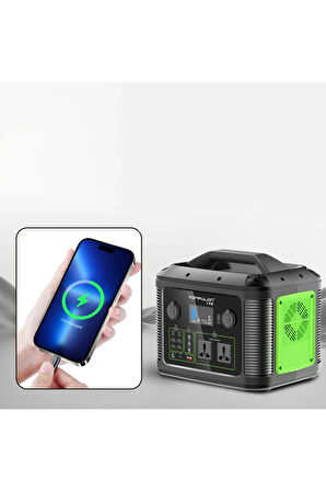 CN06 Powerbank 1200W 315.000 mAh Kamp Şarj 60W PD - Siyah-(5796)