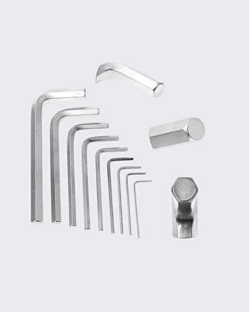 9 Parça Alyan Anahtar Seti Bisiklet Mobilya ve Otomotiv Uyumlu