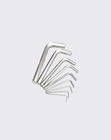 9 Parça Alyan Anahtar Seti Bisiklet Mobilya ve Otomotiv Uyumlu