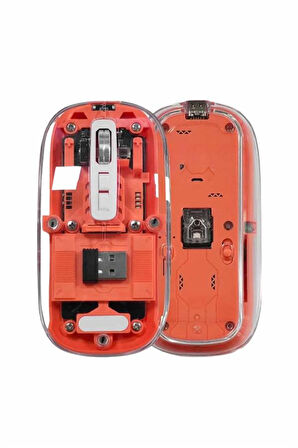 Kablosuz Mouse Fare Şarjlı Bluetooth Wireless Çift Modlu Sessiz